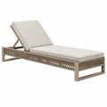 Tumbona reclinable 200 x 70 cm de metal y cuerda beige para exterior
