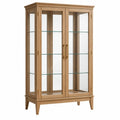Vitrina 100 x 40 x 180 cm de madera y vidrio marrón con puertas